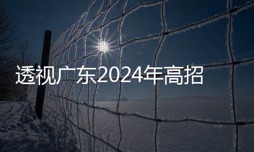 透视广东2024年高招：新兴院校崛起，职业本科火热